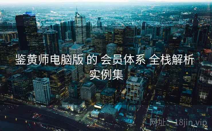 鉴黄师电脑版 的 会员体系 全栈解析 实例集 第2张 鉴黄师电脑版 的 会员体系 全栈解析 实例集 第2张